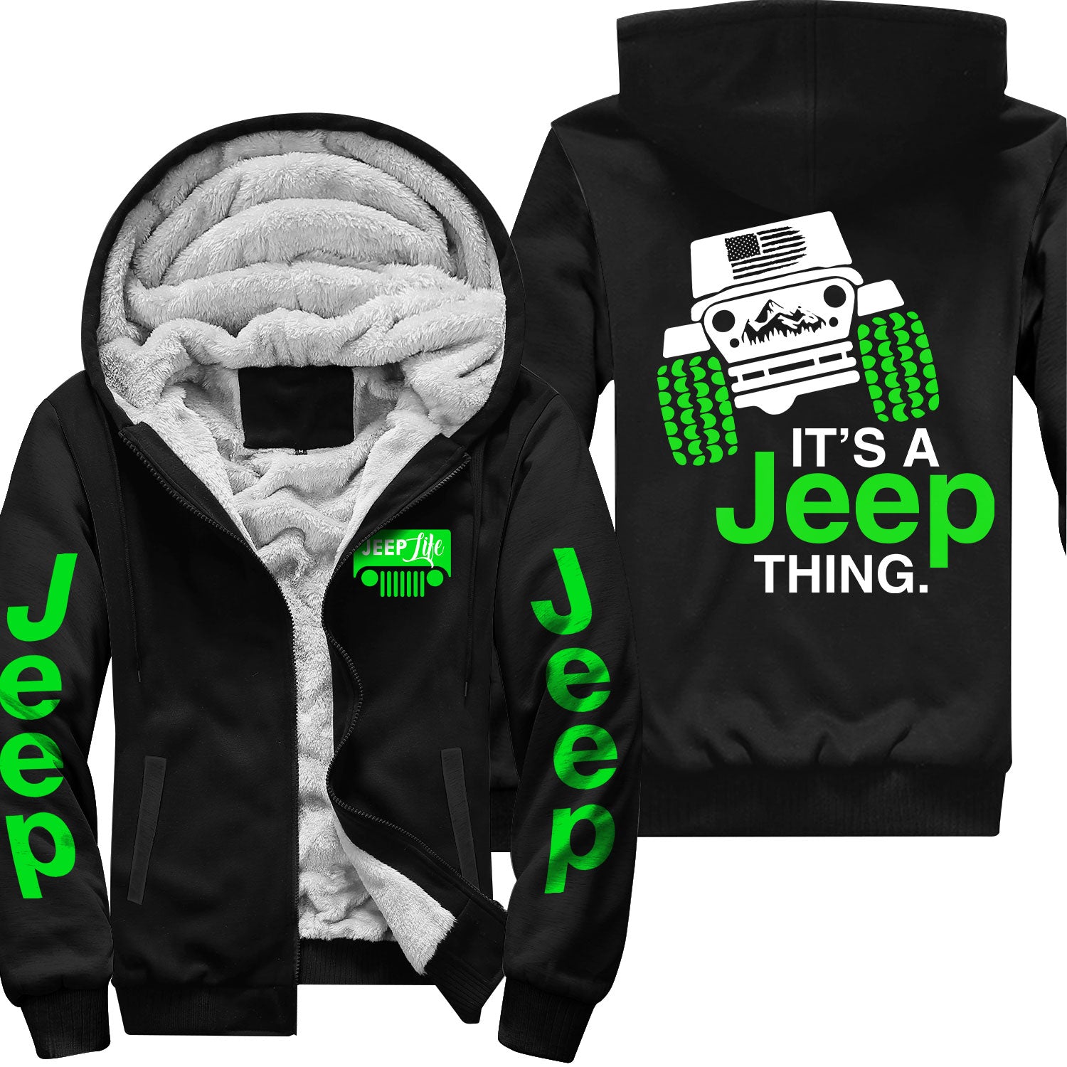 Multicolor It's A Jeep Thing Fleece Zip Hoodie Supler Store