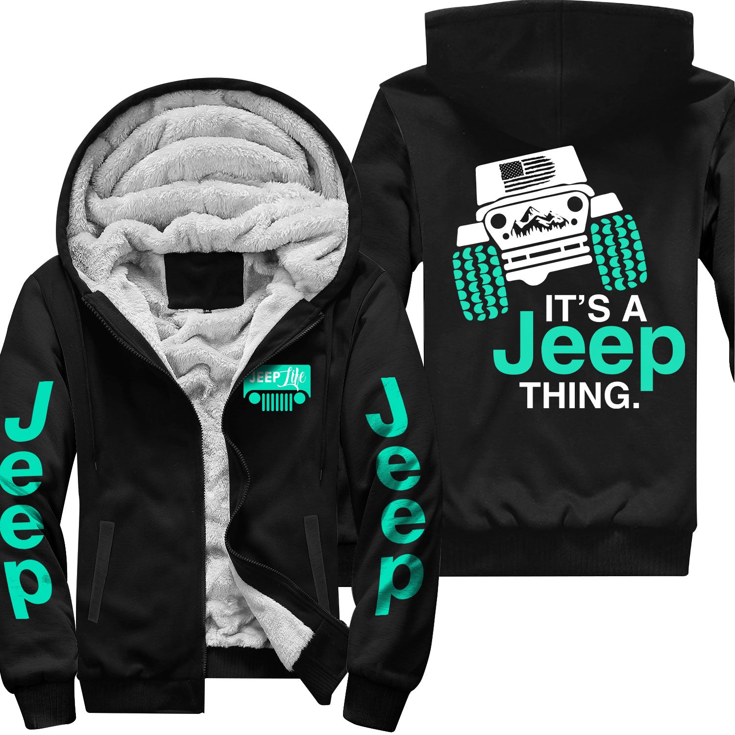 Multicolor It's A Jeep Thing Fleece Zip Hoodie Supler Store