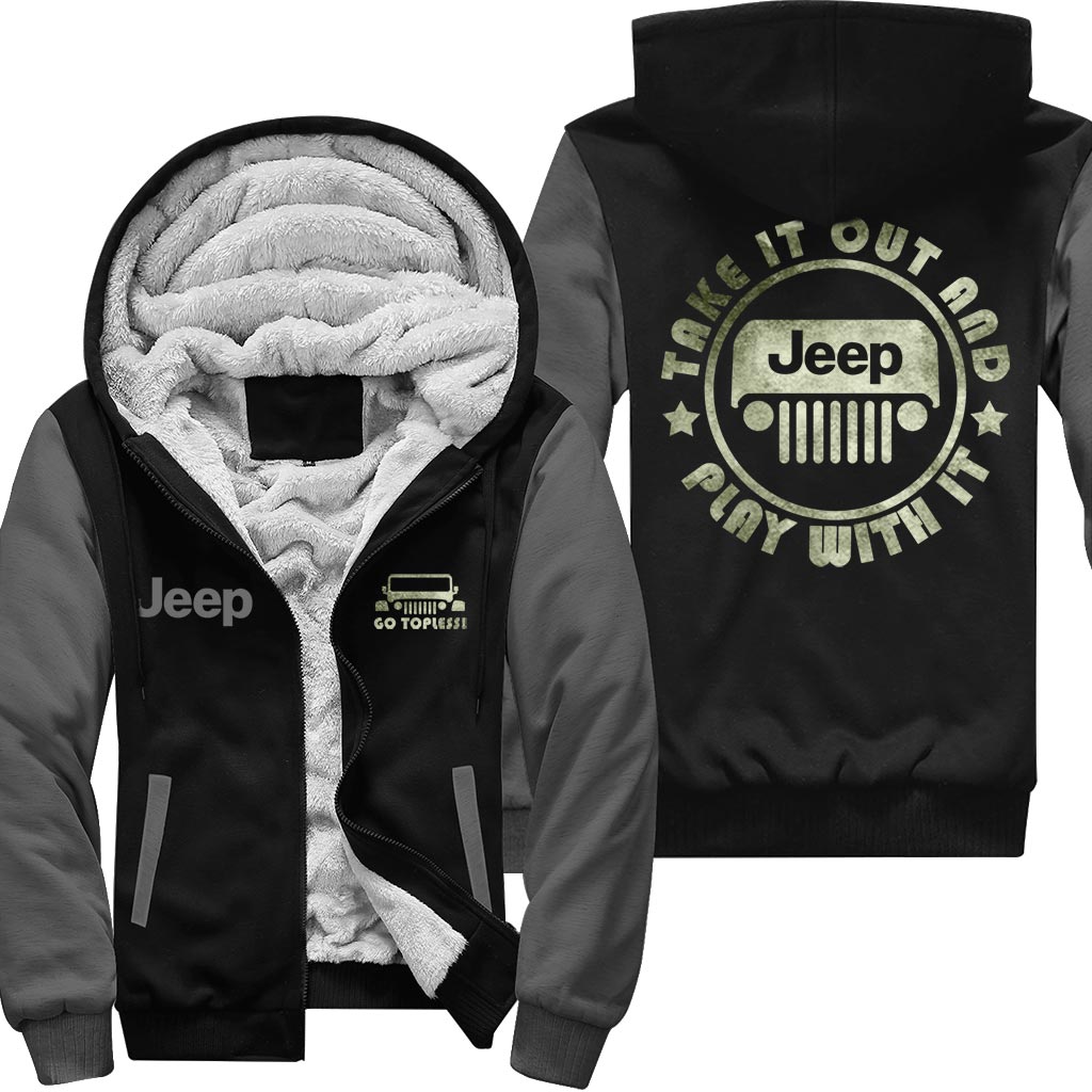 Jeep Go Topless And Play With It Fleece Zip Hoodie Supler Store
