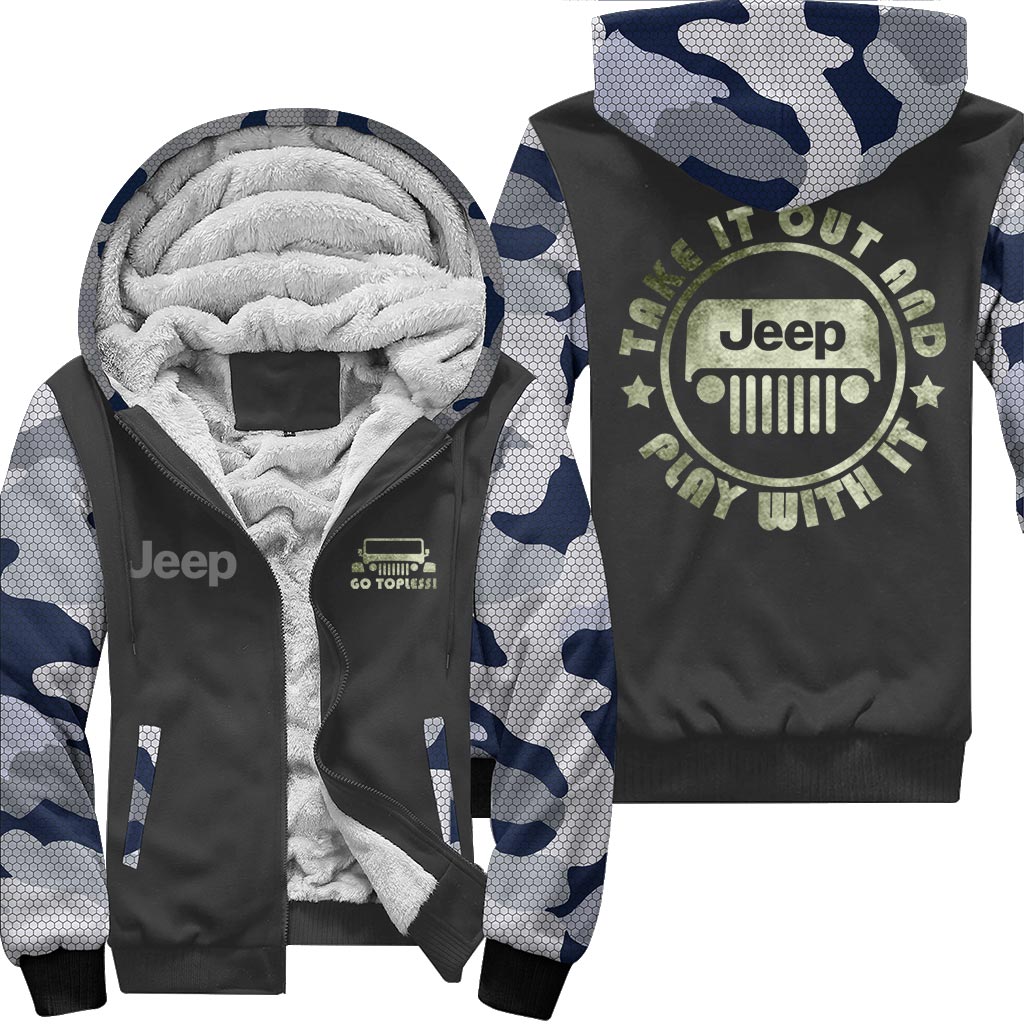 Jeep Go Topless And Play With It Fleece Zip Hoodie Supler Store