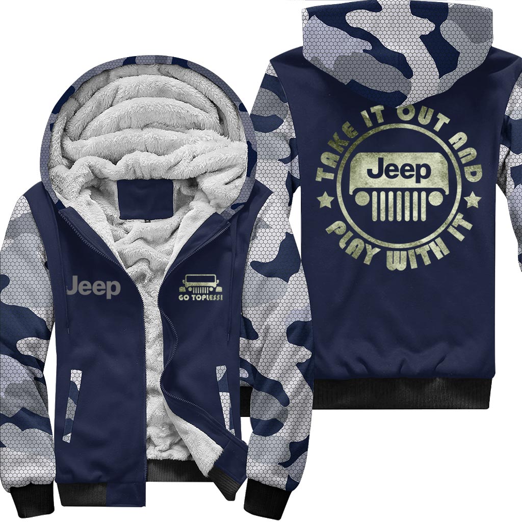 Jeep Go Topless And Play With It Fleece Zip Hoodie Supler Store