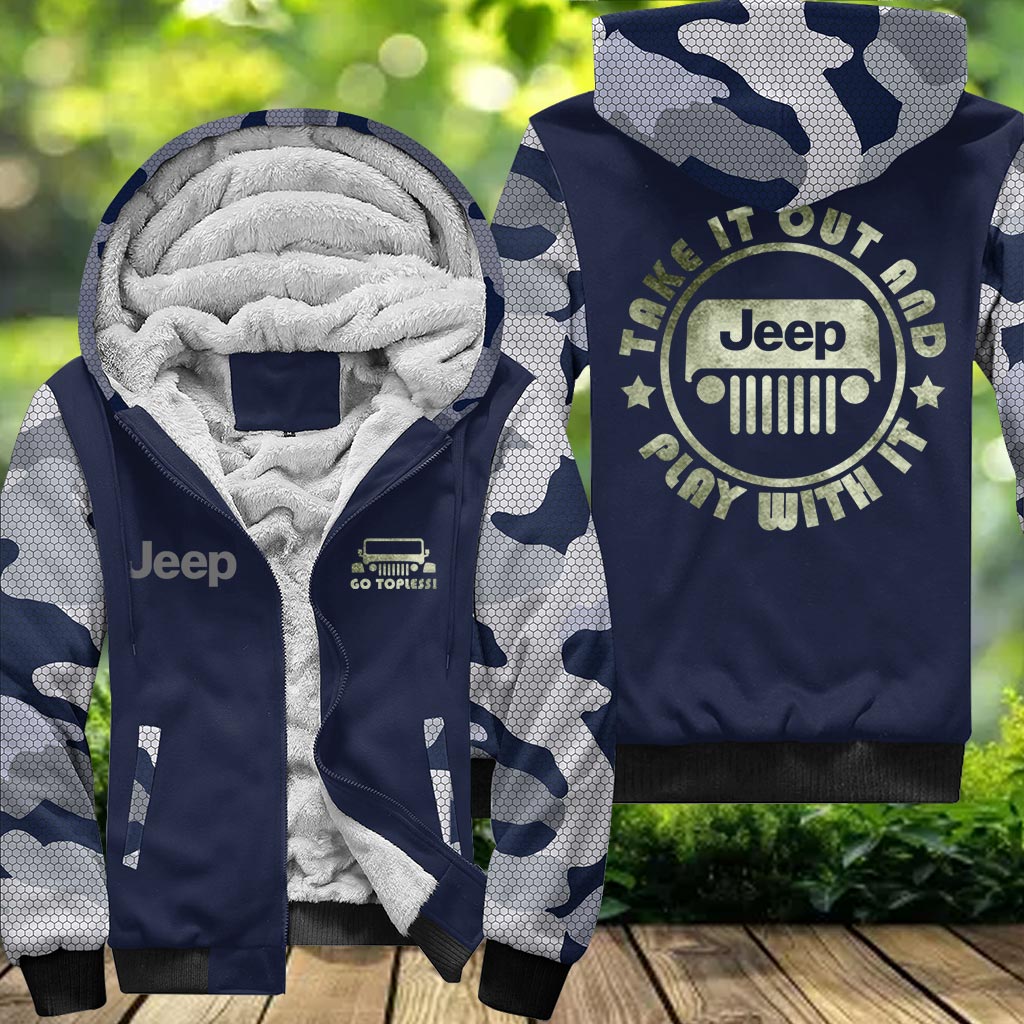 Jeep Go Topless And Play With It Fleece Zip Hoodie Supler Store