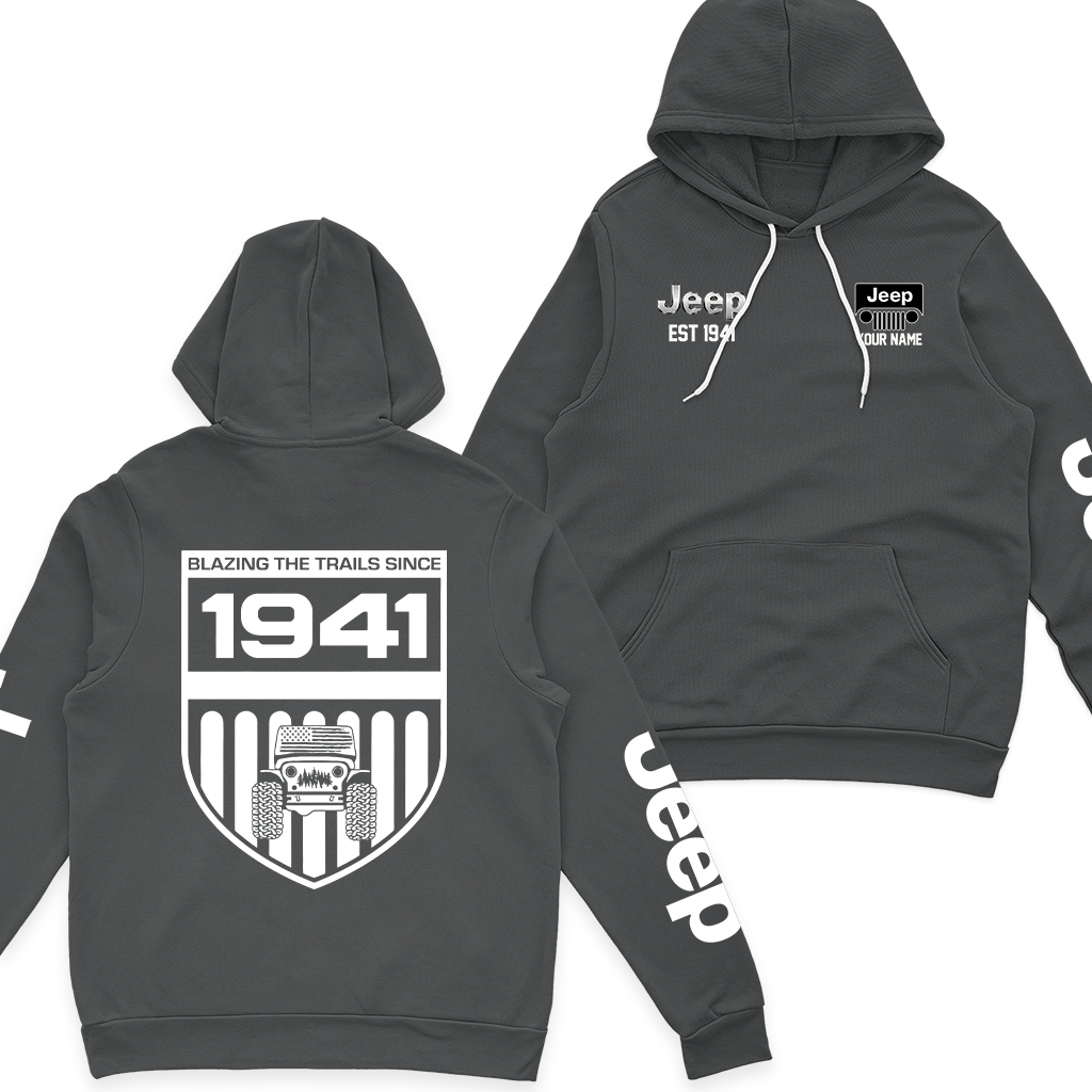 Personalized Jeep Blazing The Trails Since 1941 Fleece Zip Jacket Supler Store