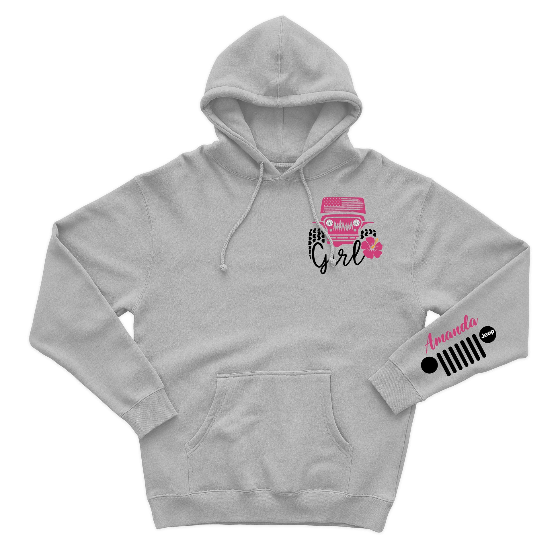 Personalized Jeep Girl Flower Zip Hoodie Supler Store