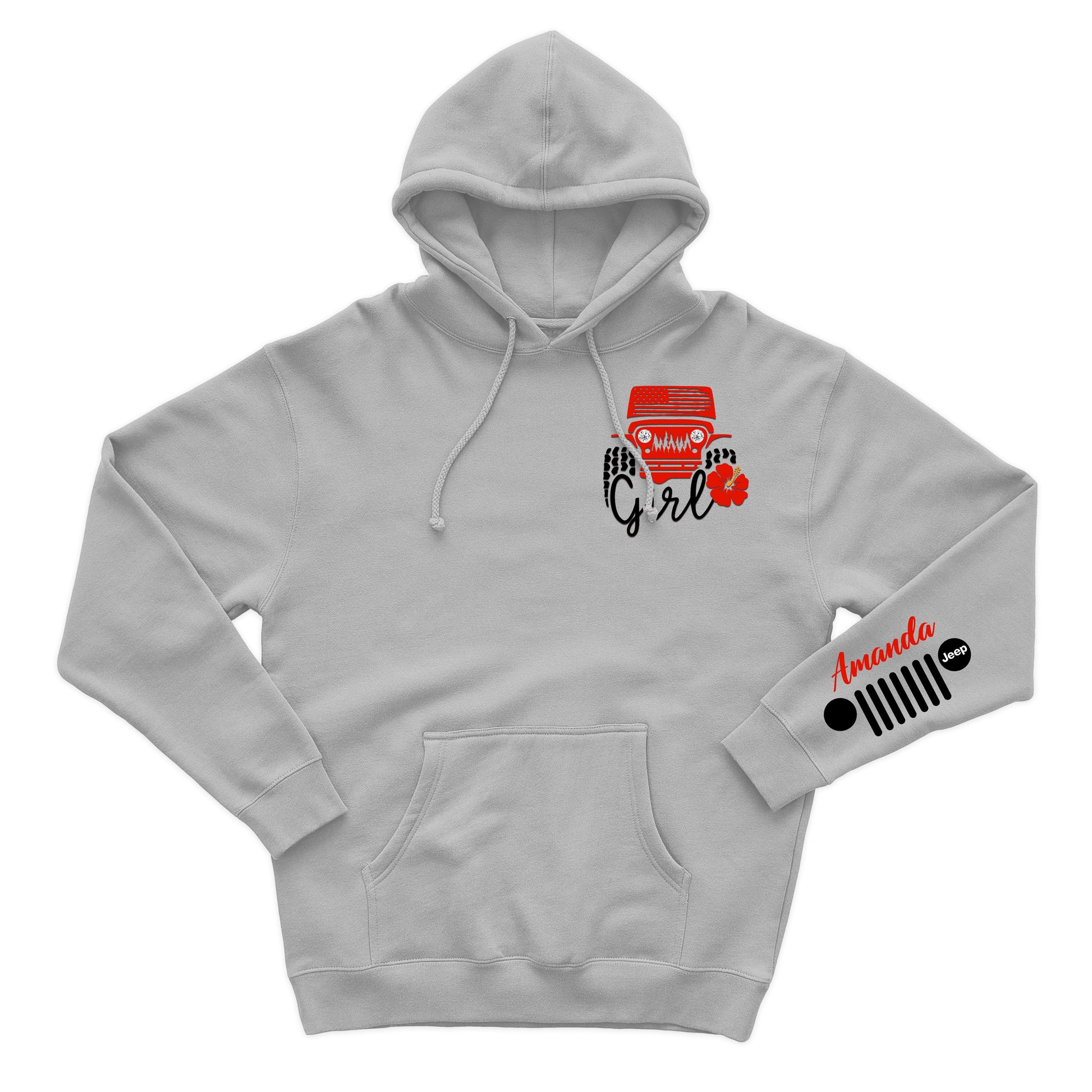 Personalized Jeep Girl Flower Zip Hoodie Supler Store