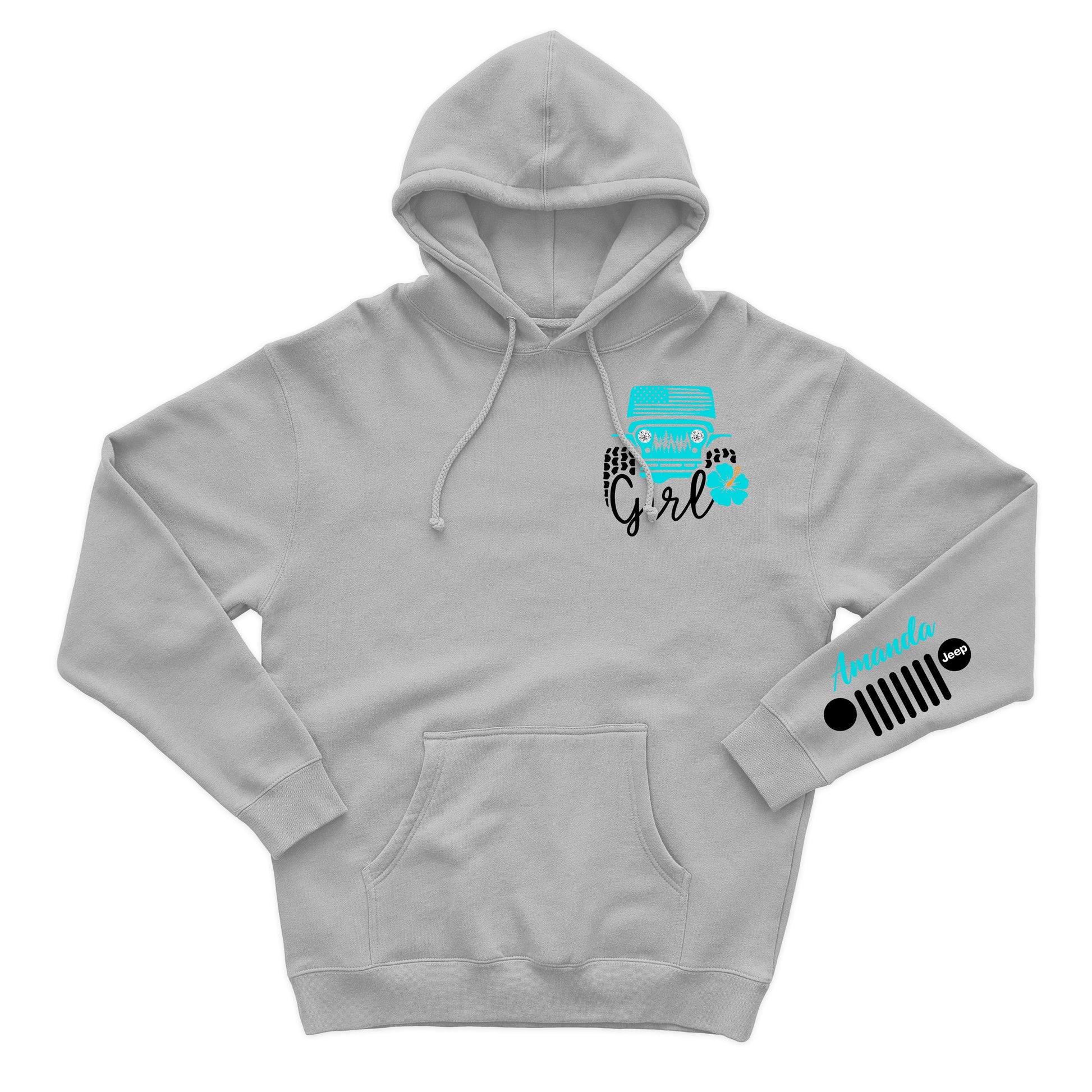 Personalized Jeep Girl Flower Zip Hoodie Supler Store