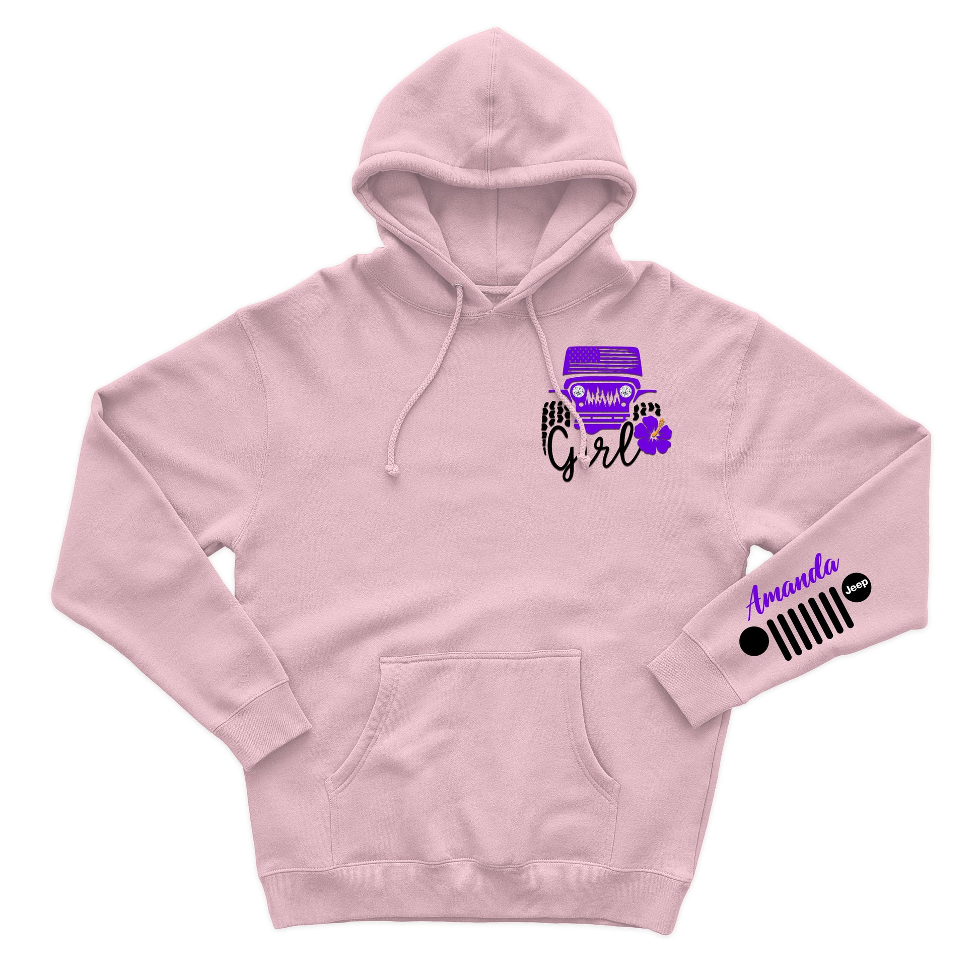 Personalized Jeep Girl Flower Zip Hoodie Supler Store