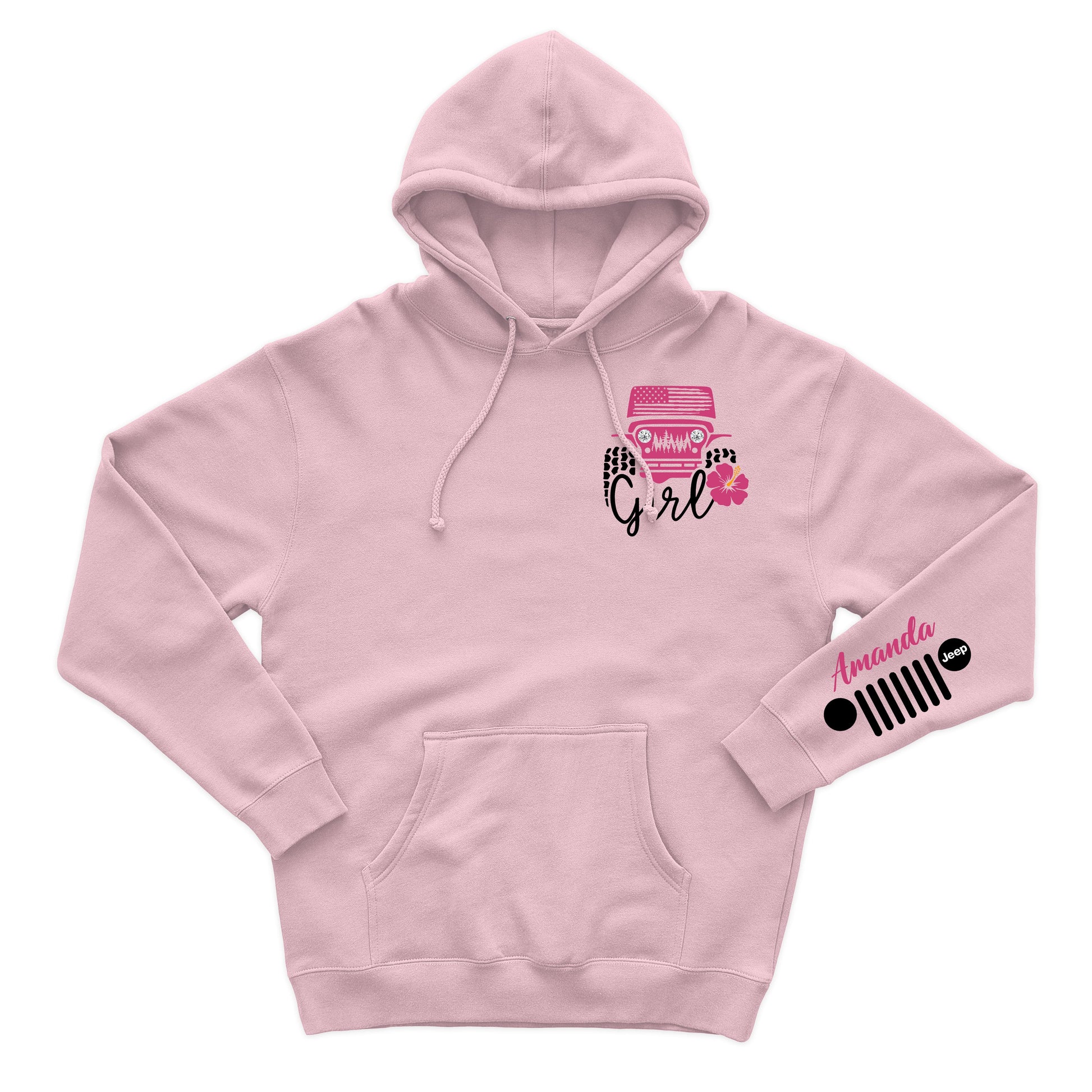 Personalized Jeep Girl Flower Zip Hoodie Supler Store