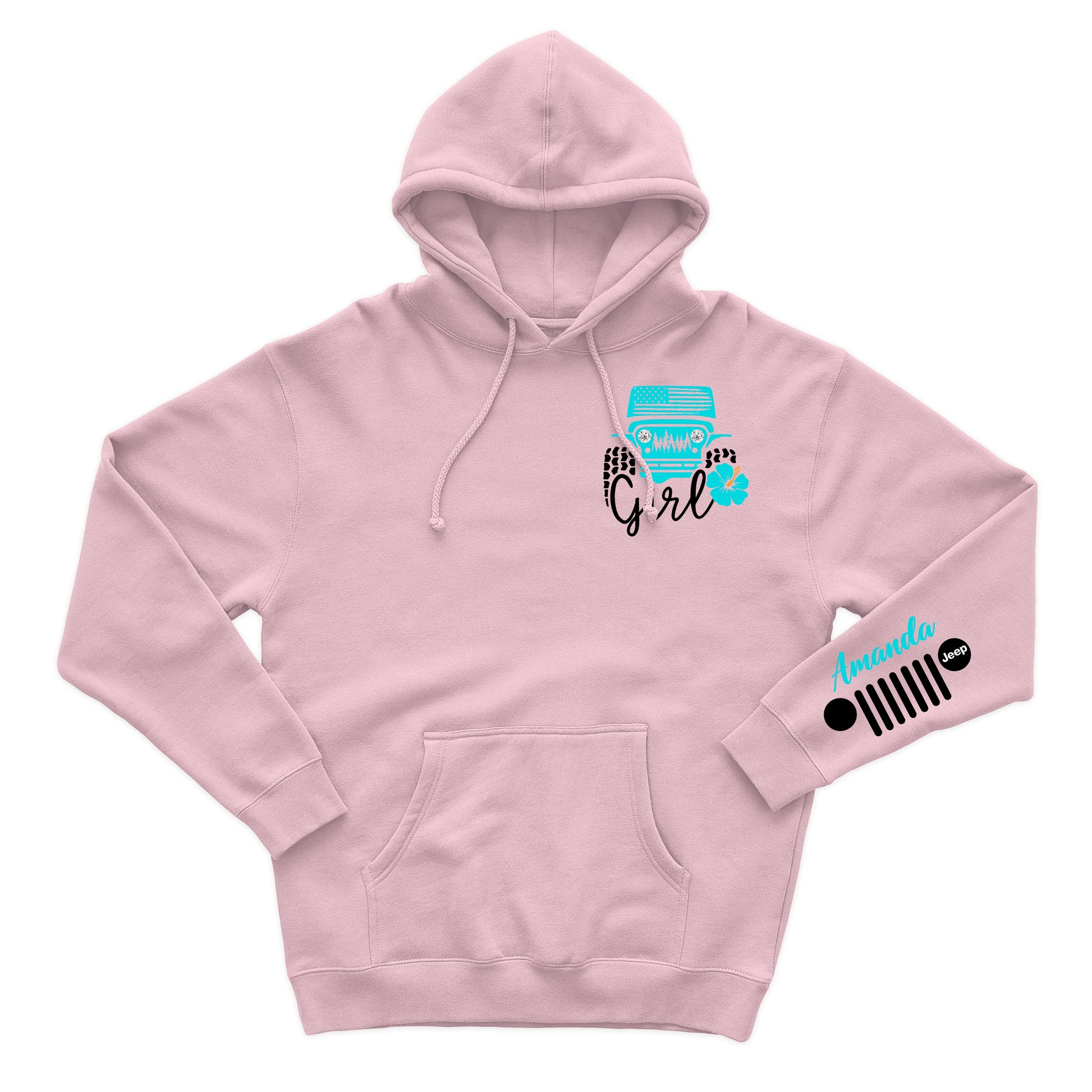 Personalized Jeep Girl Flower Zip Hoodie Supler Store