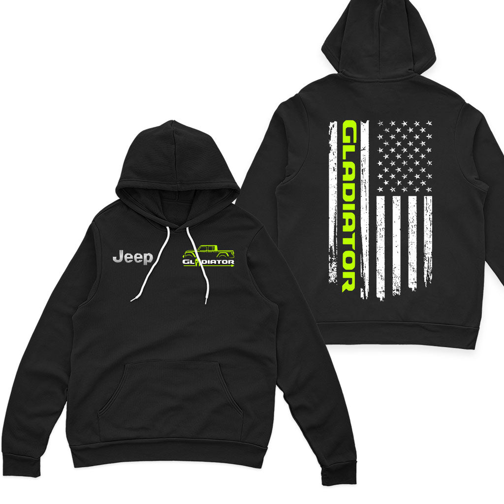 Jeep Gladiator American Flag Offroad Zip Hoodie Supler Store