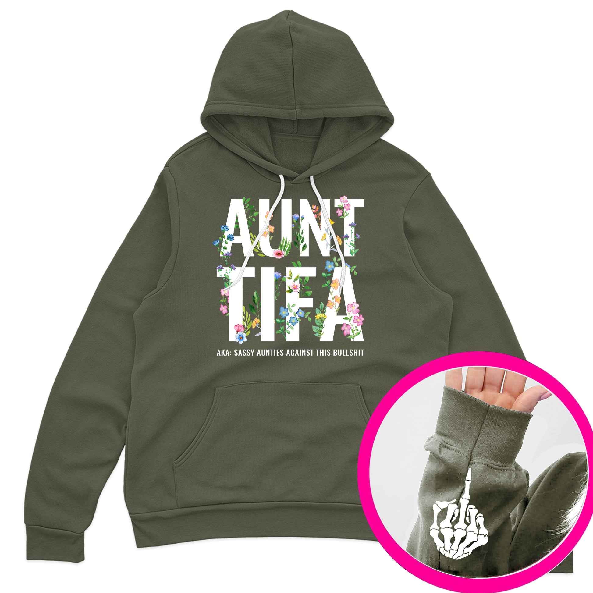 Antifa Floral Funny Hand Hoodie T-Shirt Supler Store