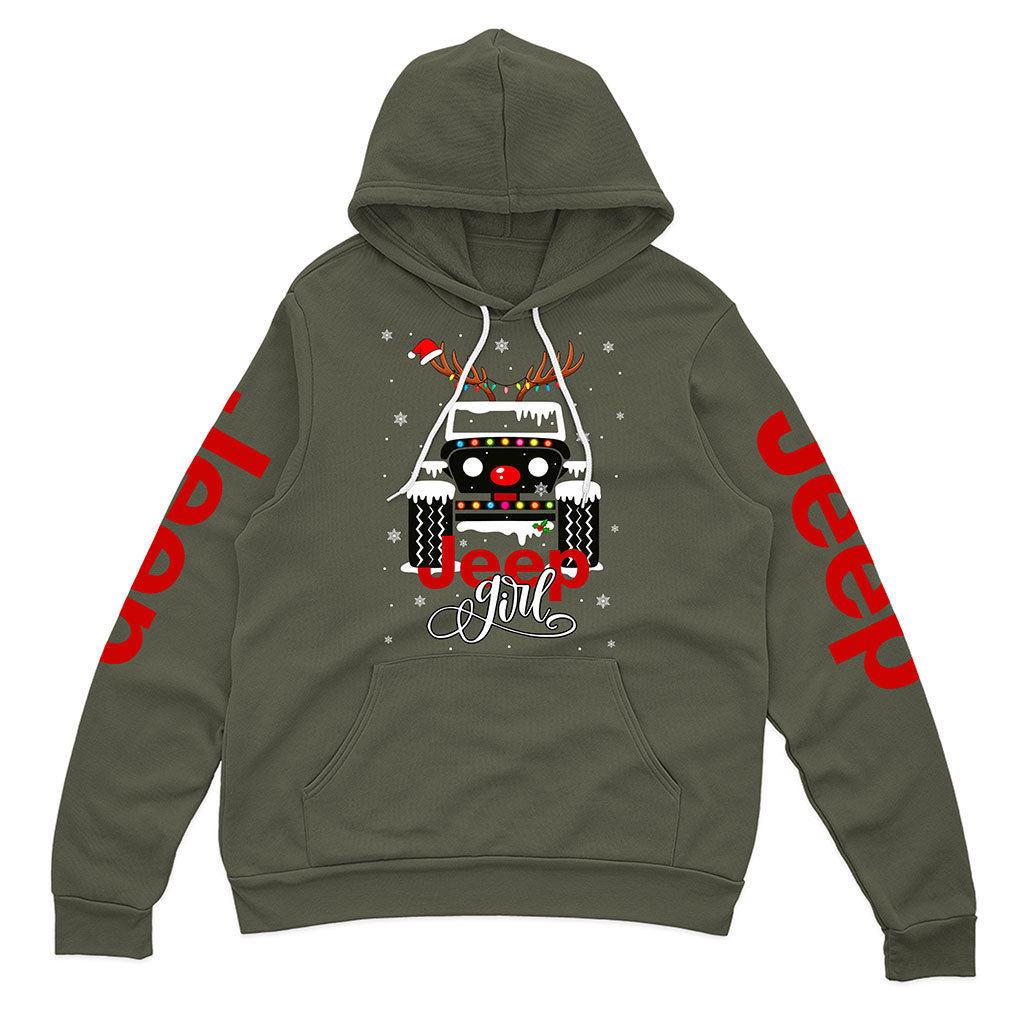 Jeep Girl Offroad 4x4 Christmas Hoodie Supler Store