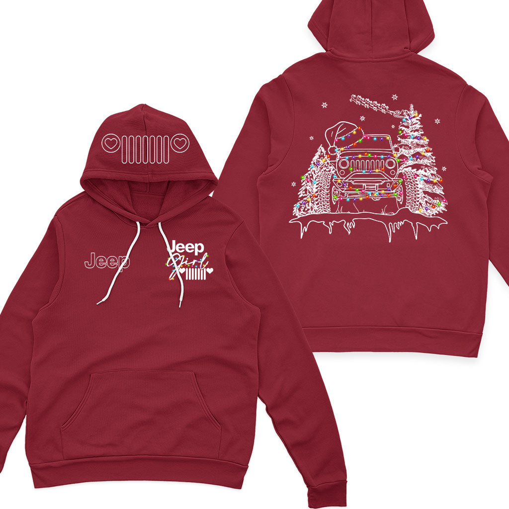 Jeep Girl Grille Icon Christmas Zip Hoodie Supler Store