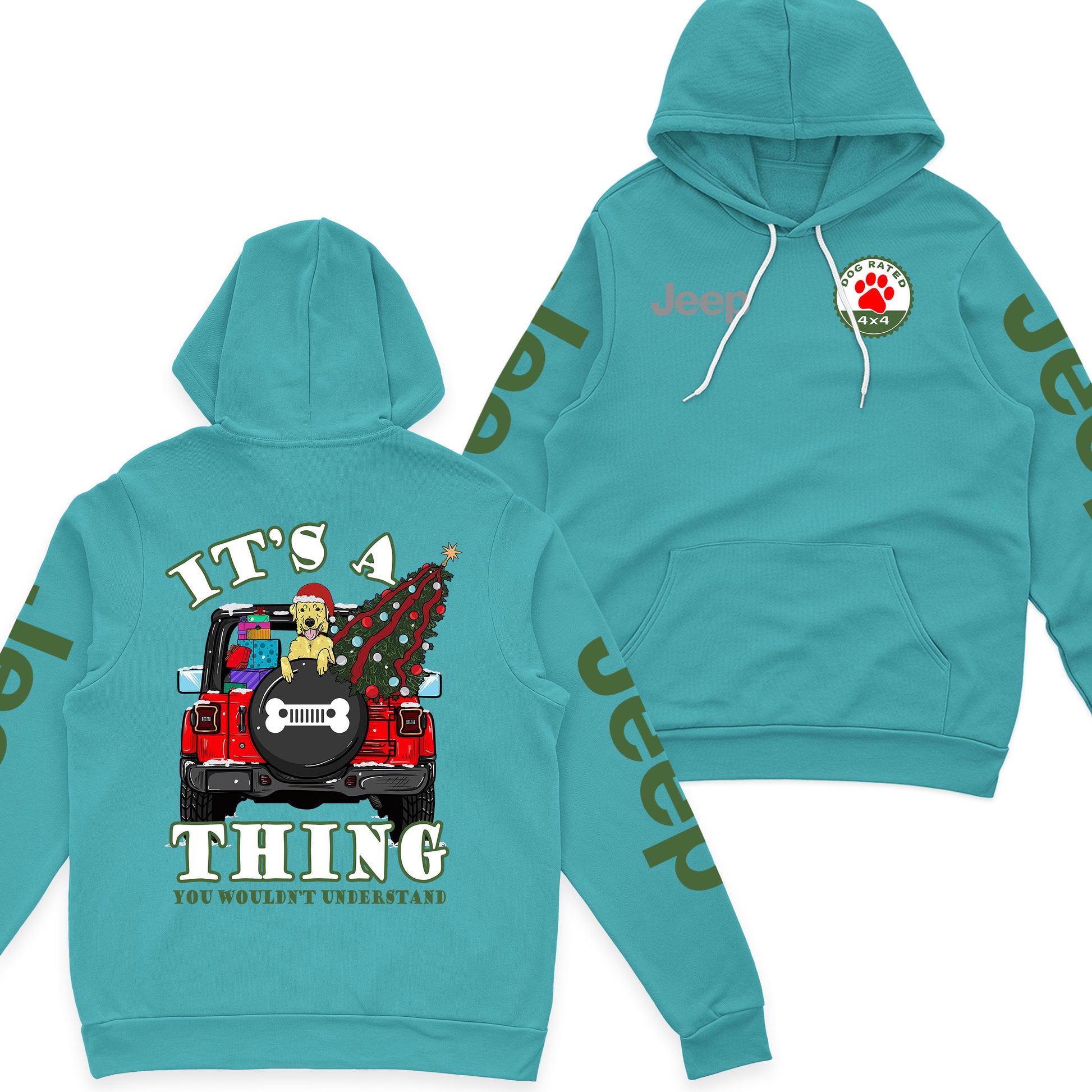 It's A Jeep Thing Dog Lover Christmas Zip Hoodie Supler Store