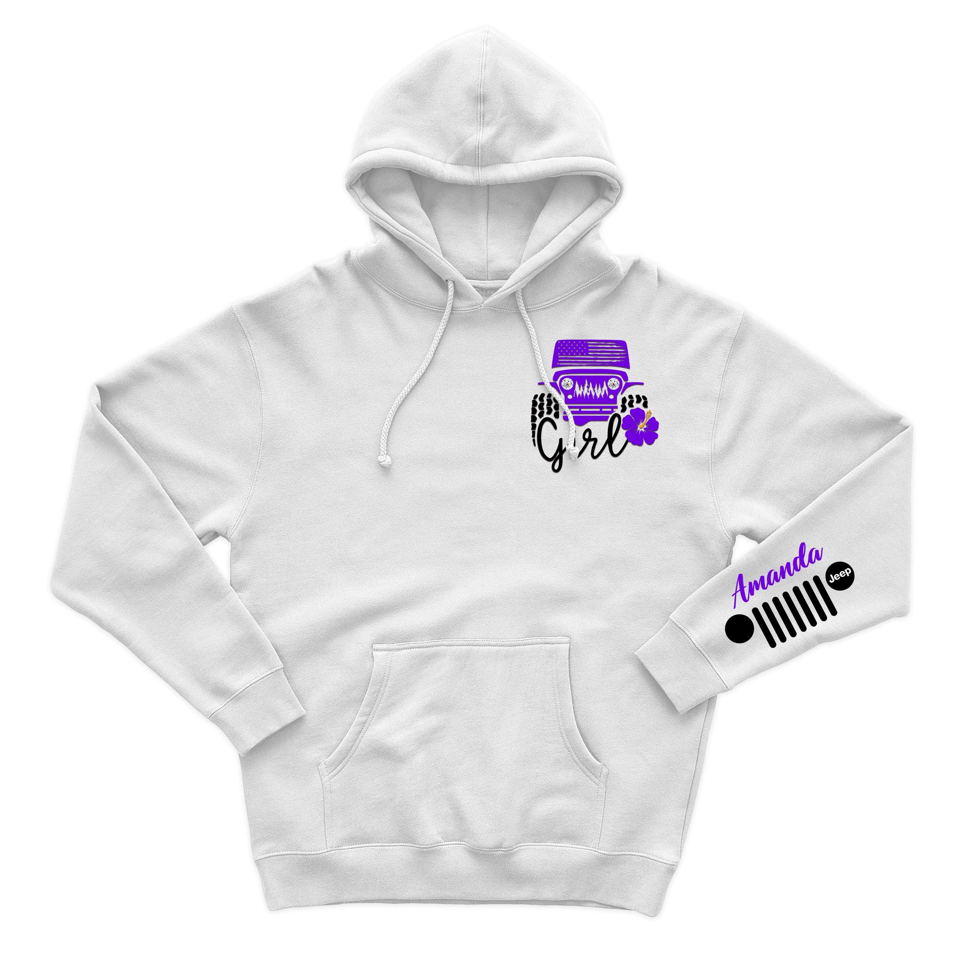 Personalized Jeep Girl Flower Zip Hoodie Supler Store
