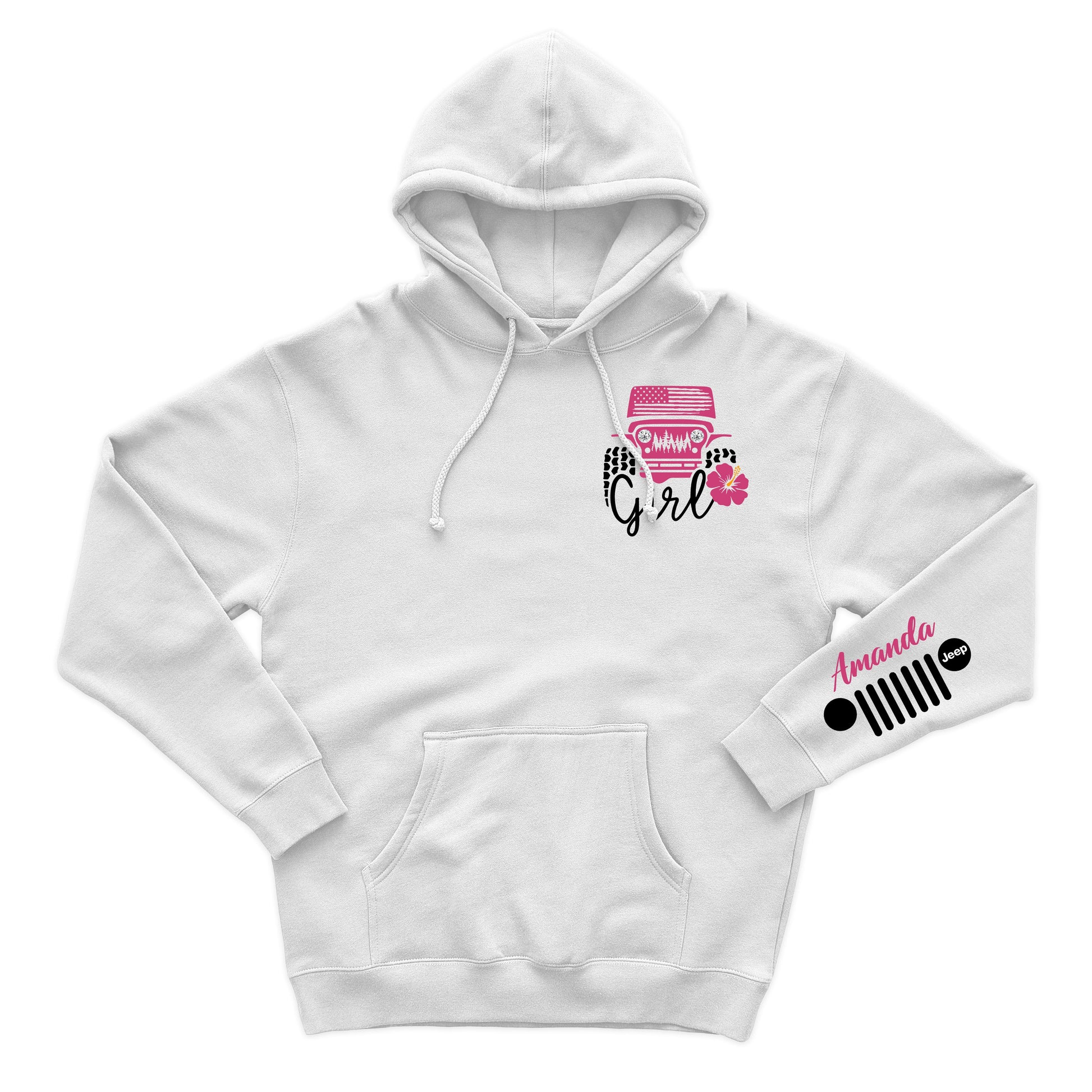 Personalized Jeep Girl Flower Zip Hoodie Supler Store