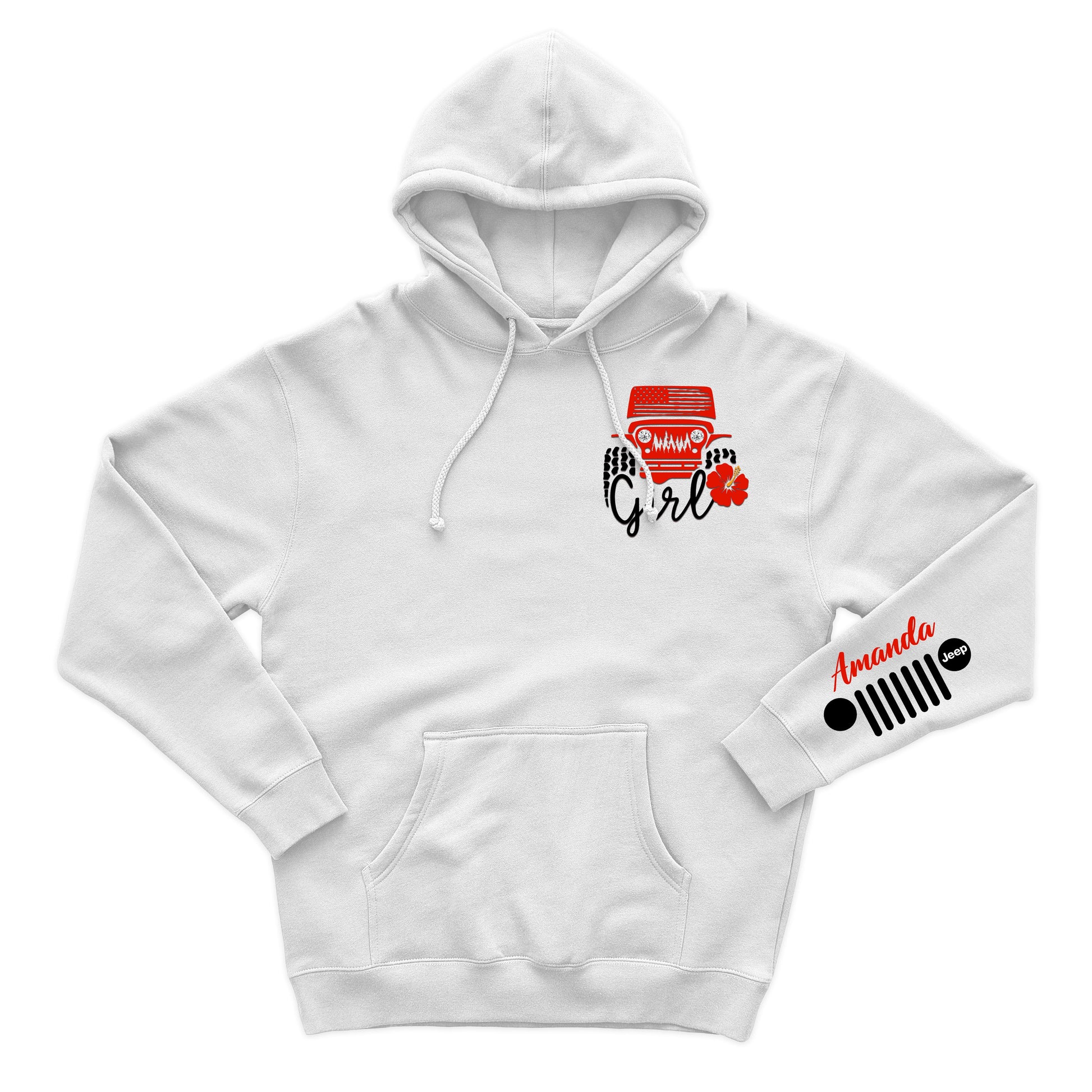 Personalized Jeep Girl Flower Zip Hoodie Supler Store
