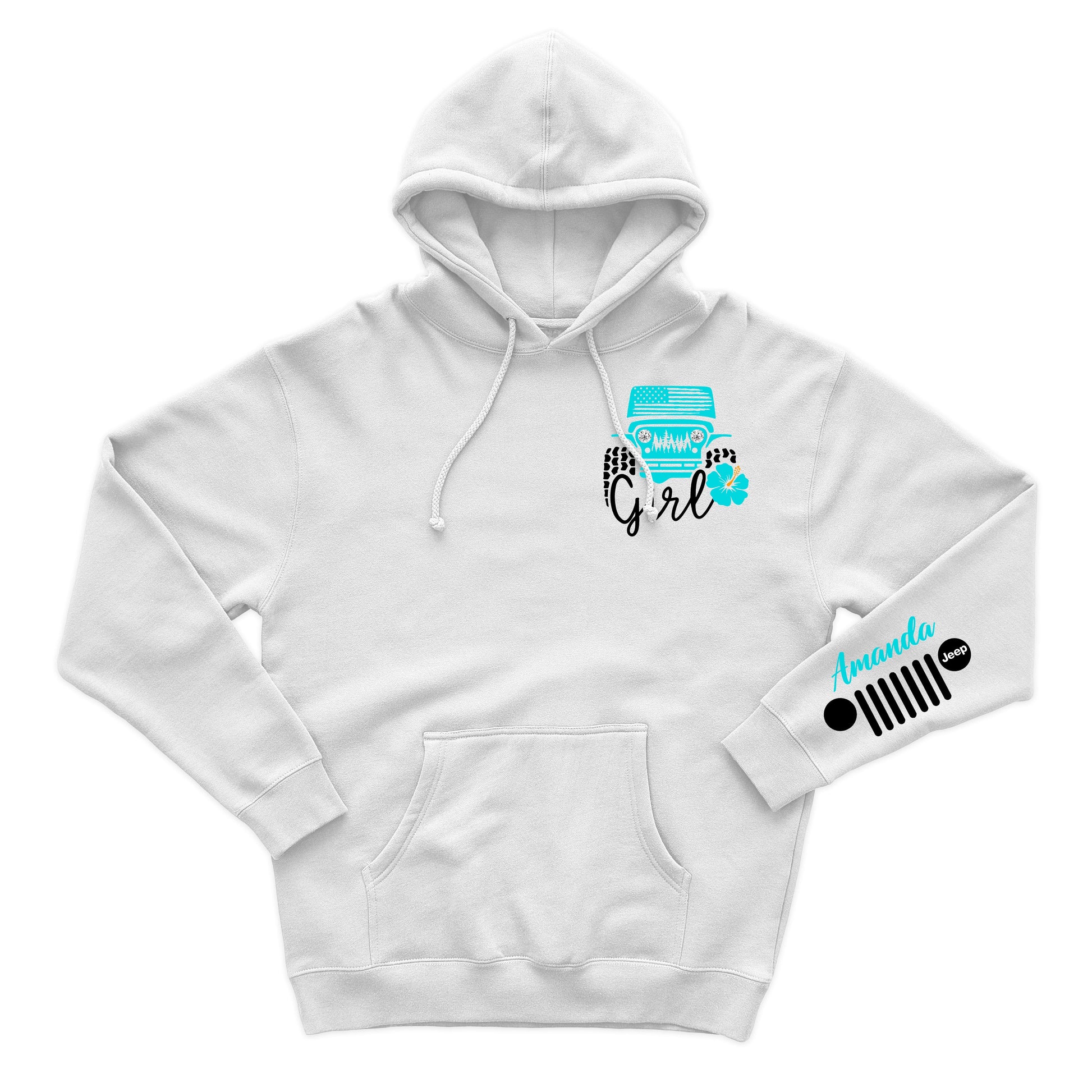 Personalized Jeep Girl Flower Zip Hoodie Supler Store