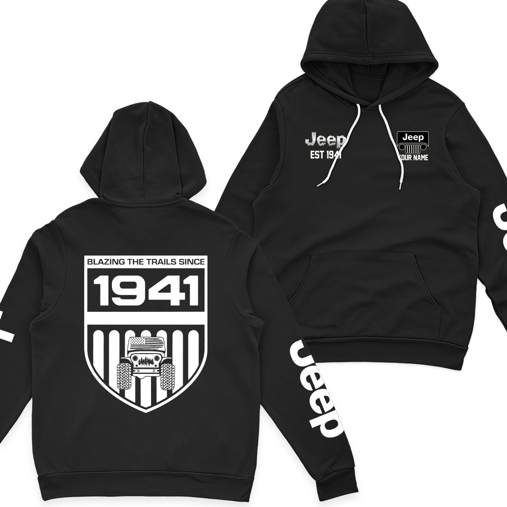 Personalized Jeep Blazing The Trails Since 1941 Fleece Zip Jacket Supler Store