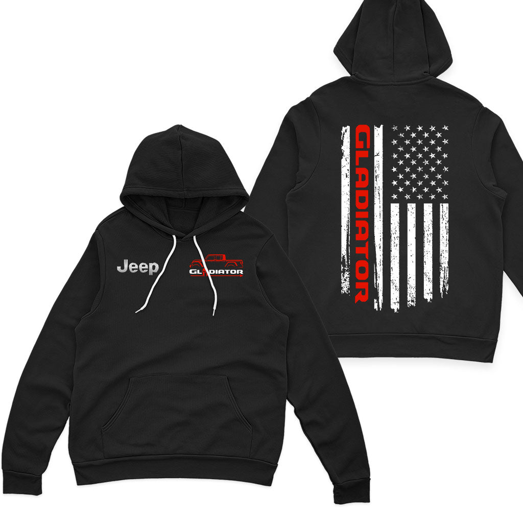 Jeep Gladiator American Flag Offroad Zip Hoodie Supler Store