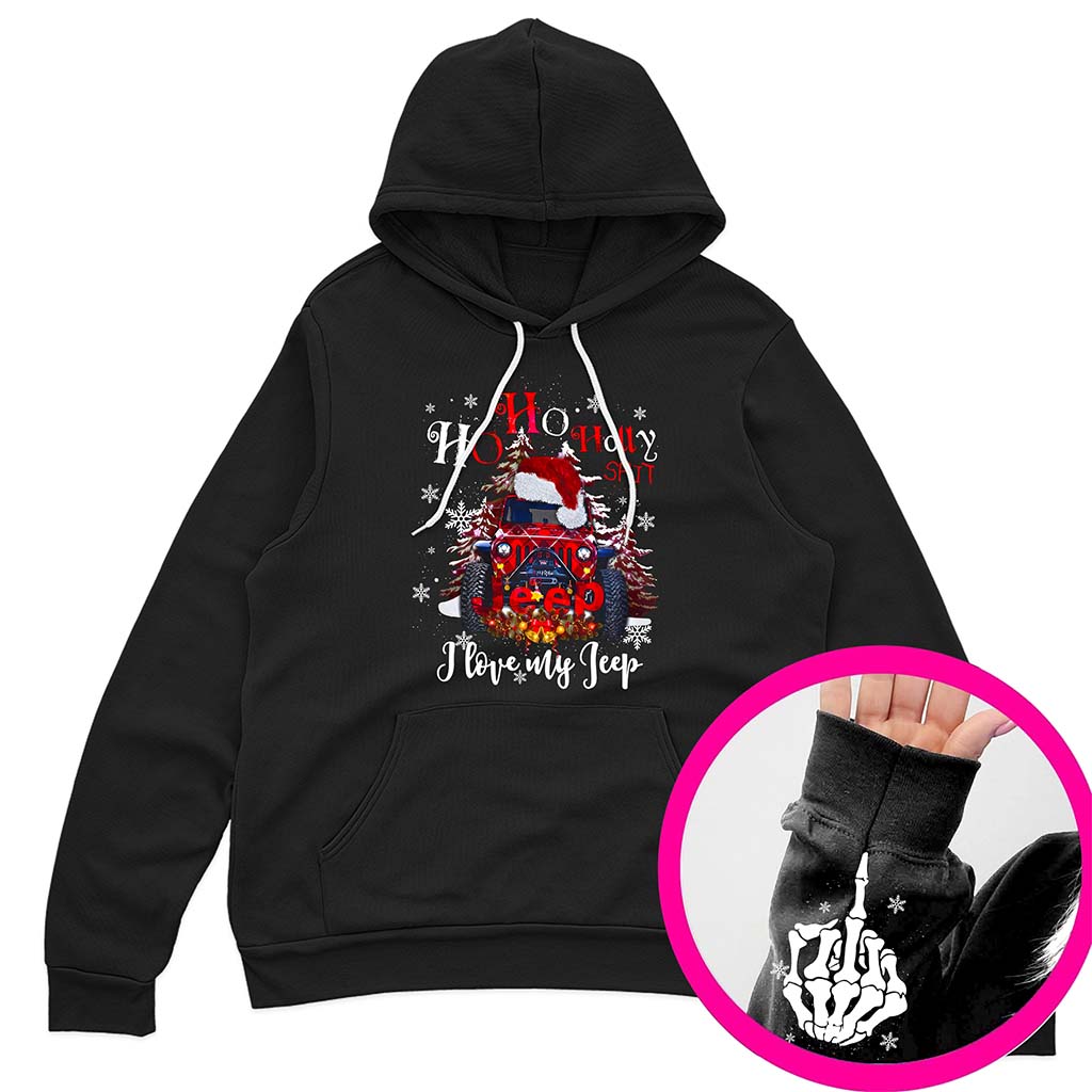 Ho Ho Holly Sh*t I Love My Jeep Funny Christmas Gifts T-Shirt Hoodie Supler Store