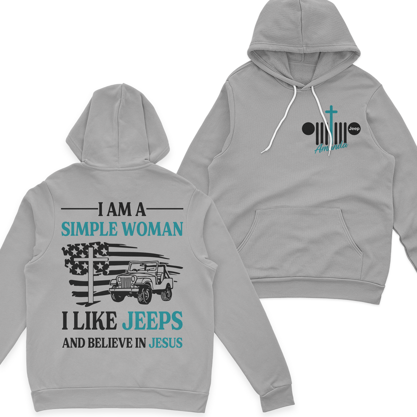 Personalized Jeep I Am A Simple Woman And Believe In Jesus T-Shirt Hoodie