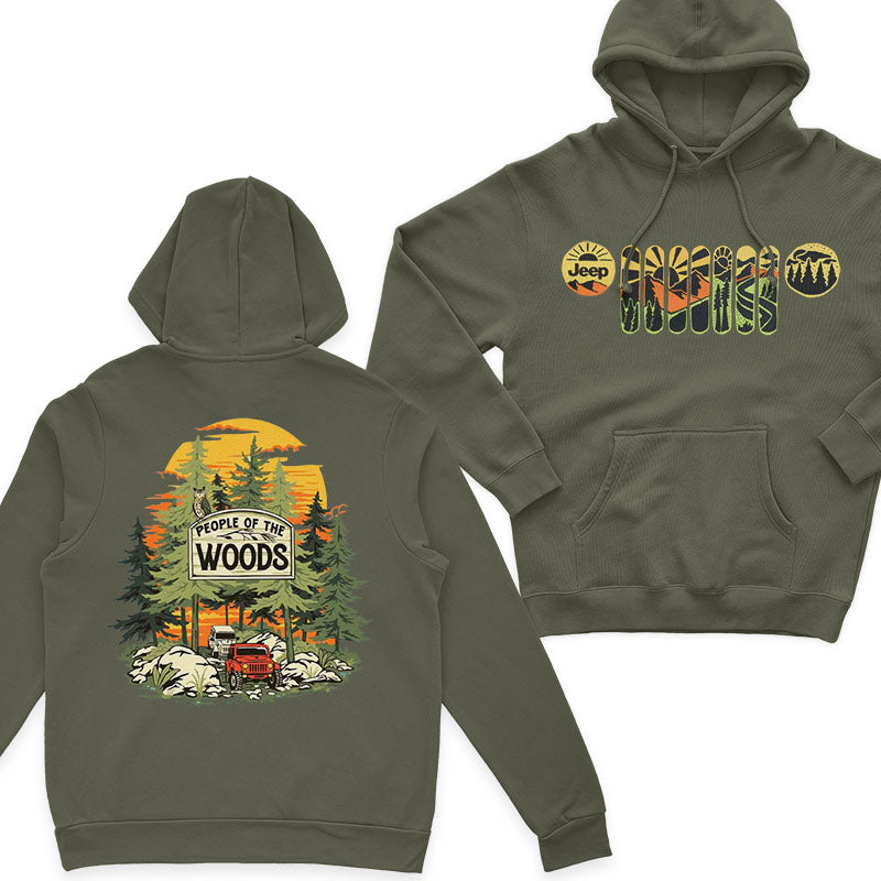 Jeep In The Woods Hoodie T-Shirt