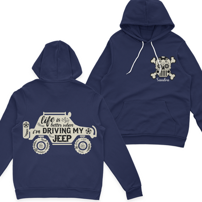 Personalized Life Is Better When I'm Driving My Jeep Sugar Skull T-Shirt Hoodie