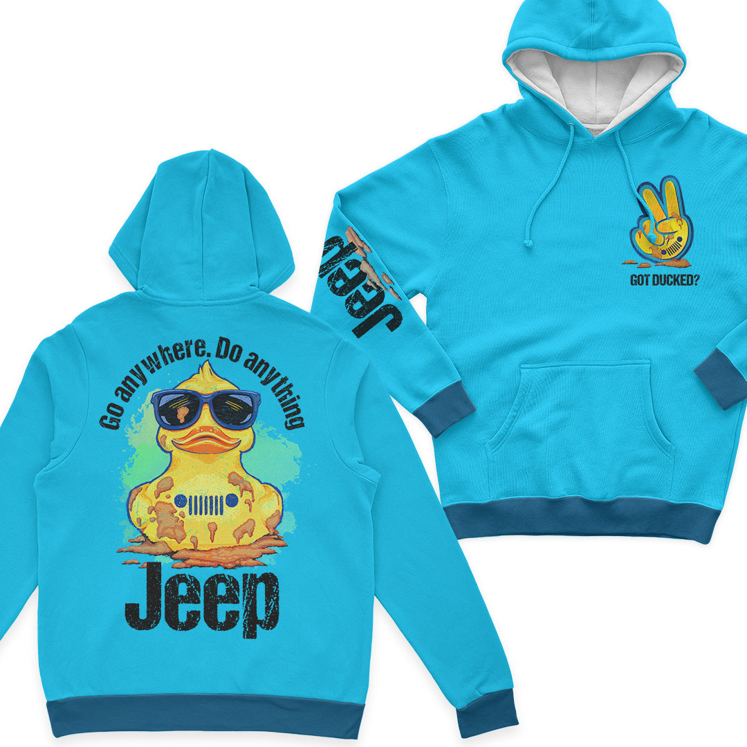 Duck Duck Jeep Mud Offroad All Over Printed Zip Hoodie