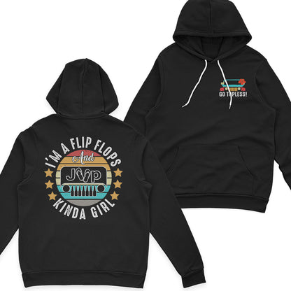 I’m A Flip Flops and Jeep and Beer Kinda Girl Vintage T-Shirt Hoodie