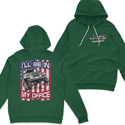 Personalized Jeep US Independennce Day 4th Of July I'll Be In My Office Hoodie