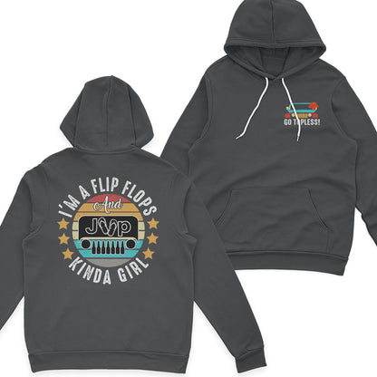 I’m A Flip Flops and Jeep and Beer Kinda Girl Vintage T-Shirt Hoodie