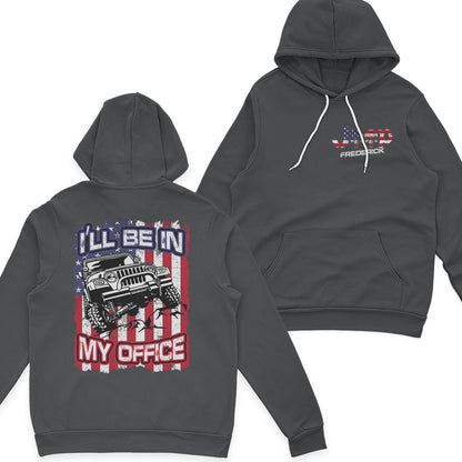 Personalized Jeep US Independennce Day 4th Of July I'll Be In My Office Hoodie