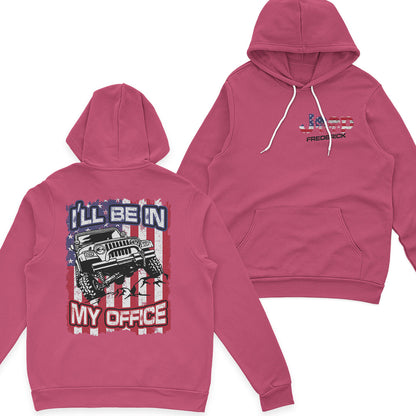 Personalized Jeep US Independennce Day 4th Of July I'll Be In My Office Hoodie
