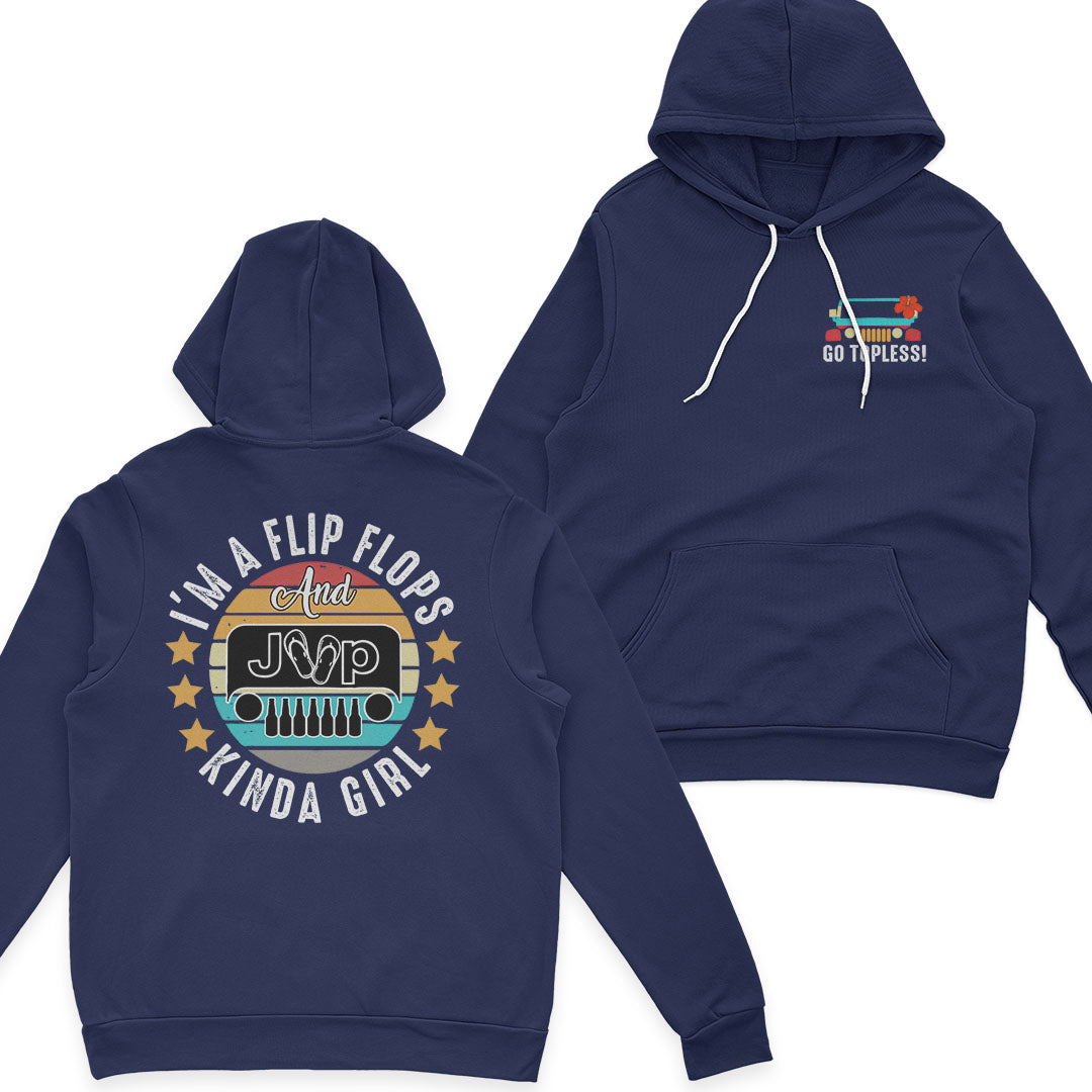 I’m A Flip Flops and Jeep and Beer Kinda Girl Vintage T-Shirt Hoodie