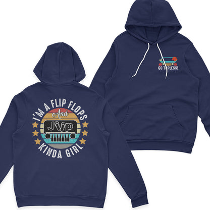 I’m A Flip Flops and Jeep and Beer Kinda Girl Vintage T-Shirt Hoodie