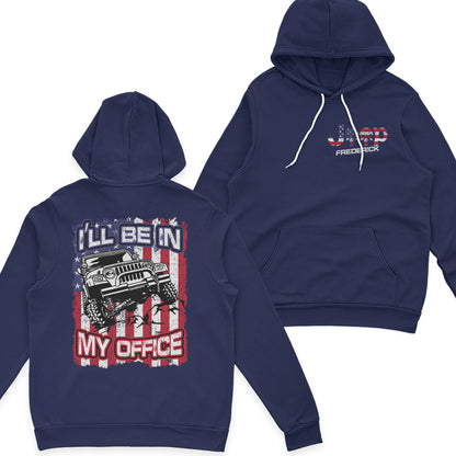 Personalized Jeep US Independennce Day 4th Of July I'll Be In My Office Hoodie