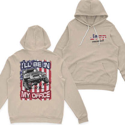 Personalized Jeep US Independennce Day 4th Of July I'll Be In My Office Hoodie