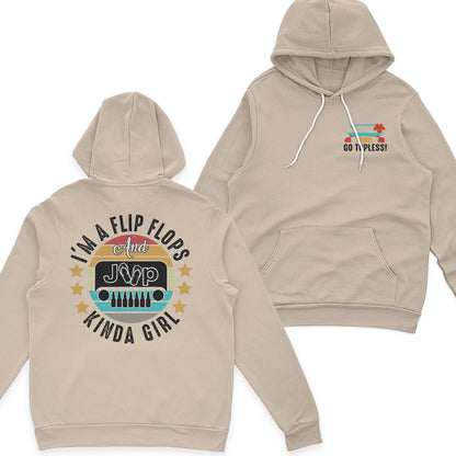 I’m A Flip Flops and Jeep and Beer Kinda Girl Vintage T-Shirt Hoodie