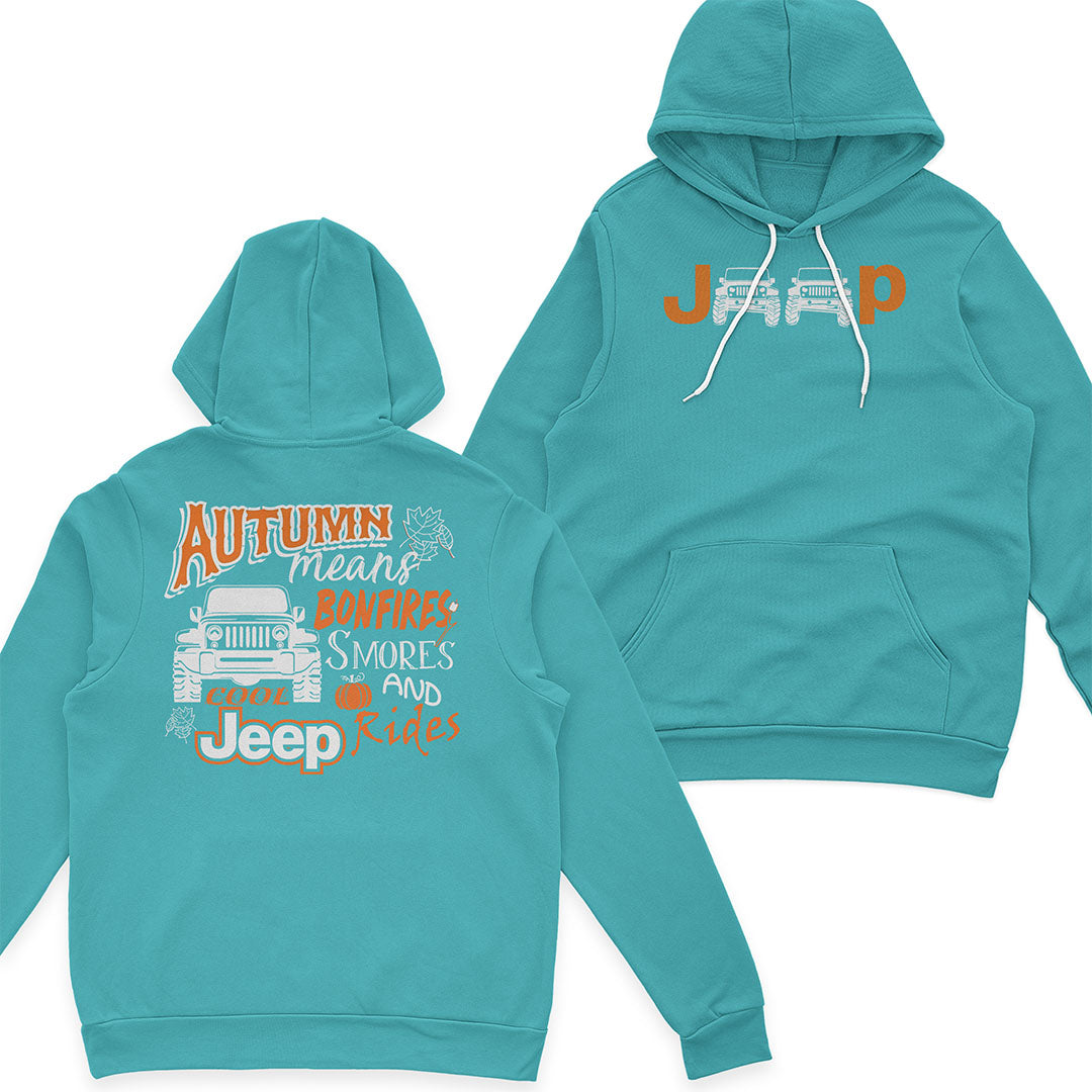 Jeep Autumn Means Bonfires Halloween T-Shirt Hoodie Supler Store
