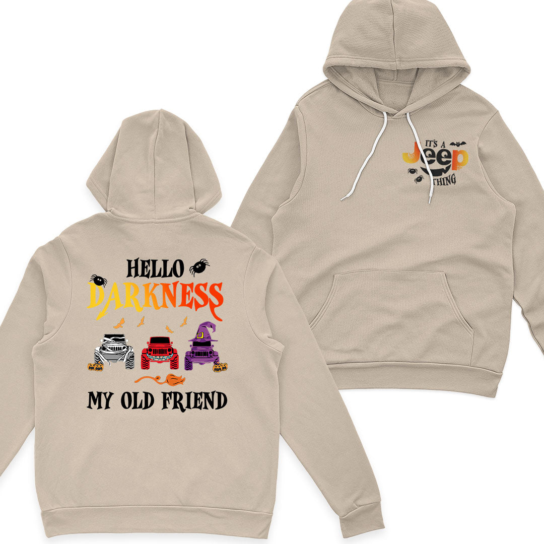 Jeep Halloween Hello Darkness My Old Friend T-Shirt Hoodie