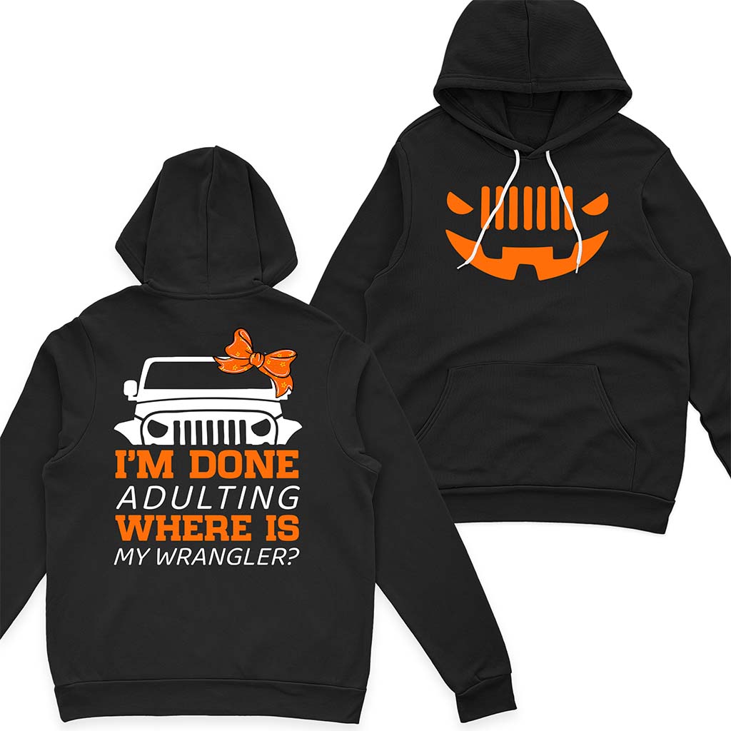 I'm Done Adulting Where Is My Wrangler Jeep Halloween Funny T-Shirt Hoodie Supler Store