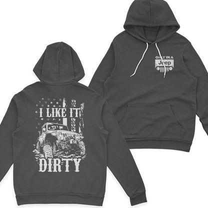 Jeep Offroad American Flag Get Dirty Men's T-Shirt Hoodie