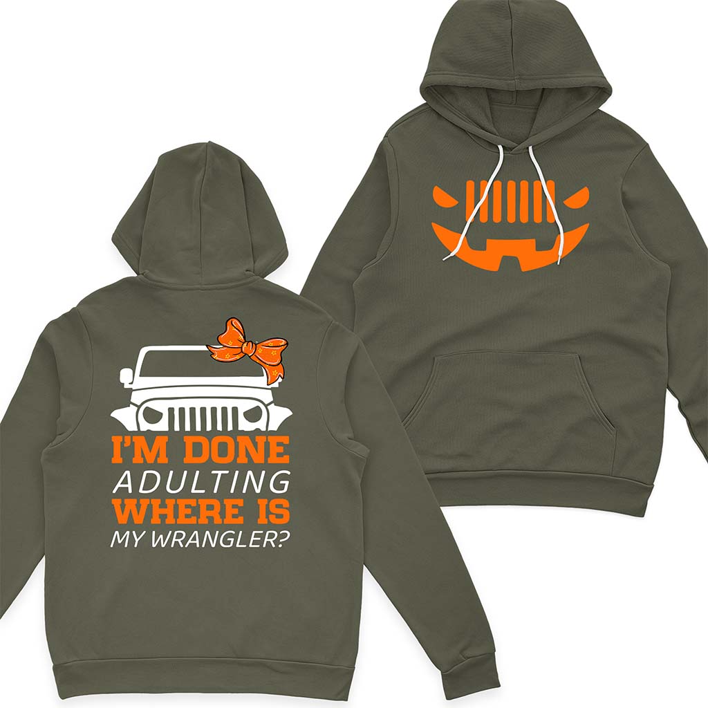 I'm Done Adulting Where Is My Wrangler Jeep Halloween Funny T-Shirt Hoodie Supler Store