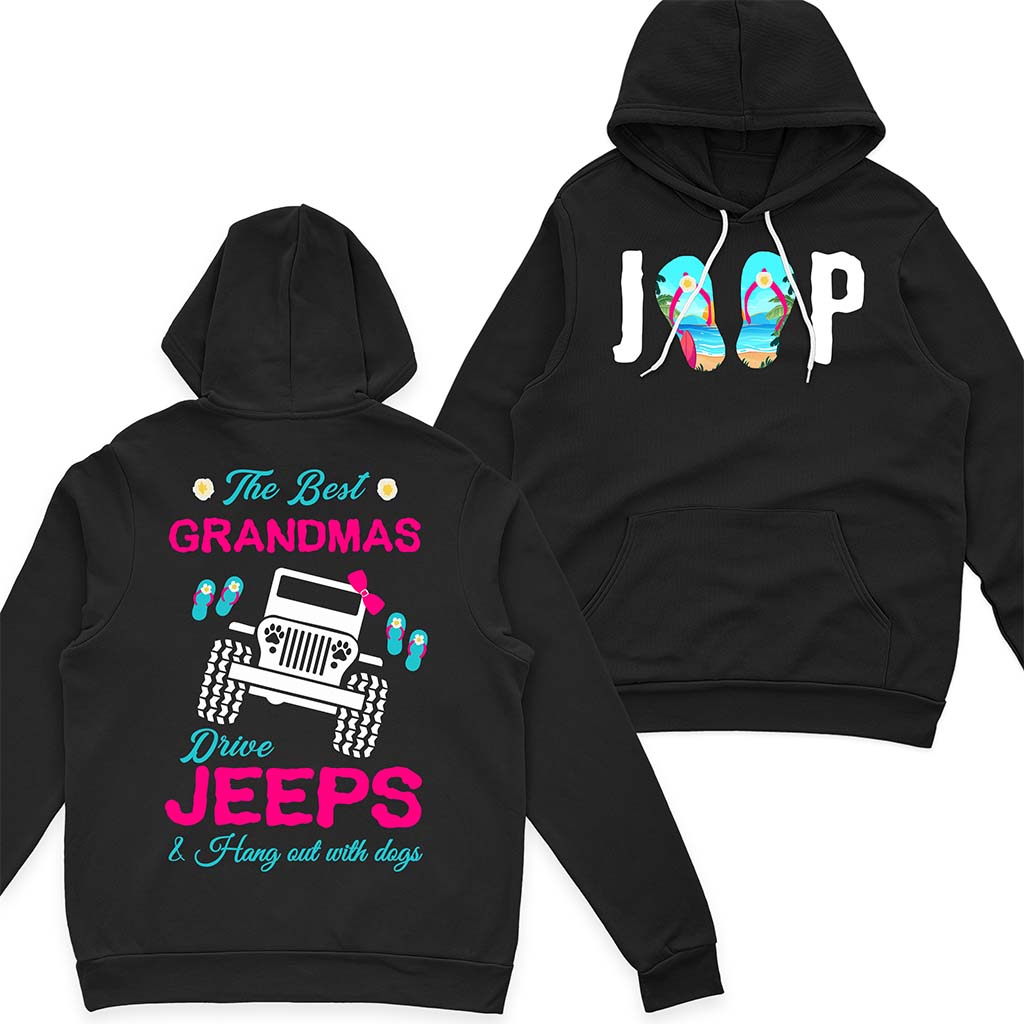 The Best Grandmas Drive Jeeps Dog Lovers Beach T-Shirt Hoodie Supler Store