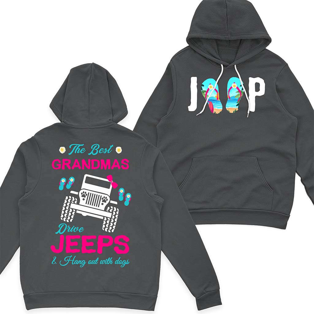 The Best Grandmas Drive Jeeps Dog Lovers Beach T-Shirt Hoodie Supler Store
