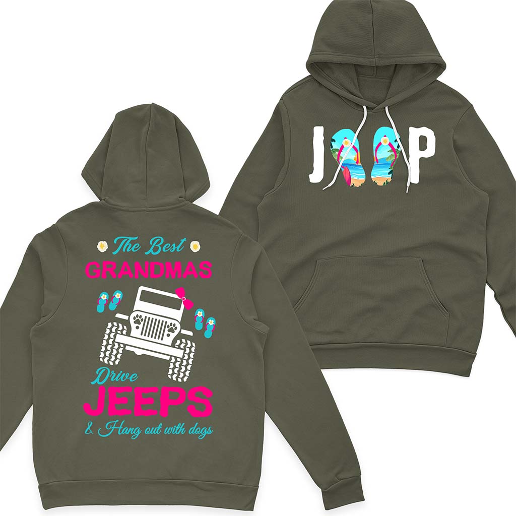 The Best Grandmas Drive Jeeps Dog Lovers Beach T-Shirt Hoodie Supler Store
