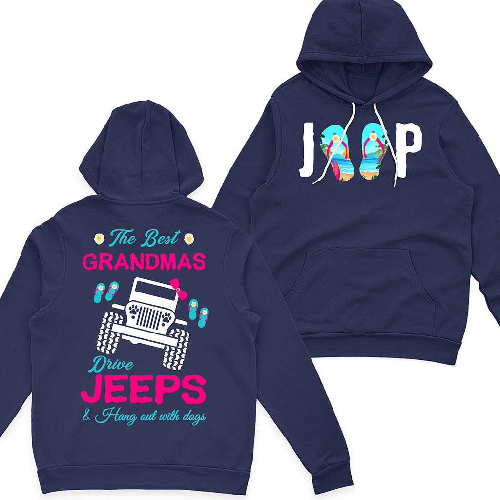 The Best Grandmas Drive Jeeps Dog Lovers Beach T-Shirt Hoodie Supler Store