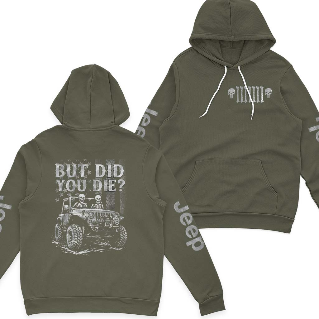 Jeep Skull But Did You Die US Flag Fleece Zip Hoodie Supler Store