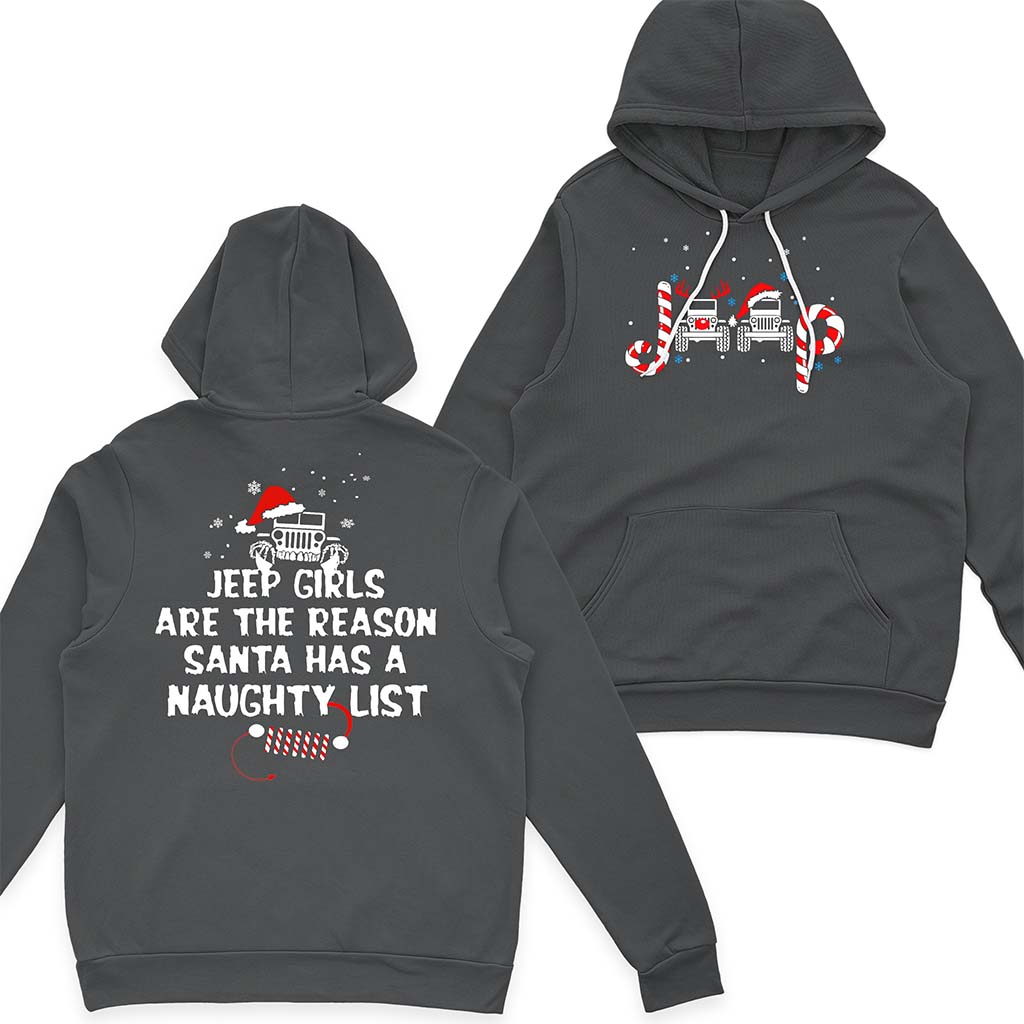 Jeep Girl Naughty List Christmas T-Shirt Hoodie Supler Store